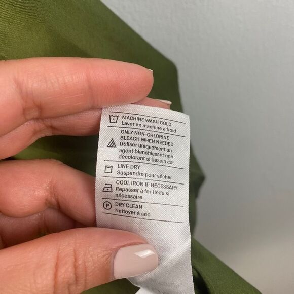 VINCE Cedar Green Rope Belted Cutout Back Utility Midi Dress - Picture 12 of 16